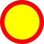 Closed road road sign