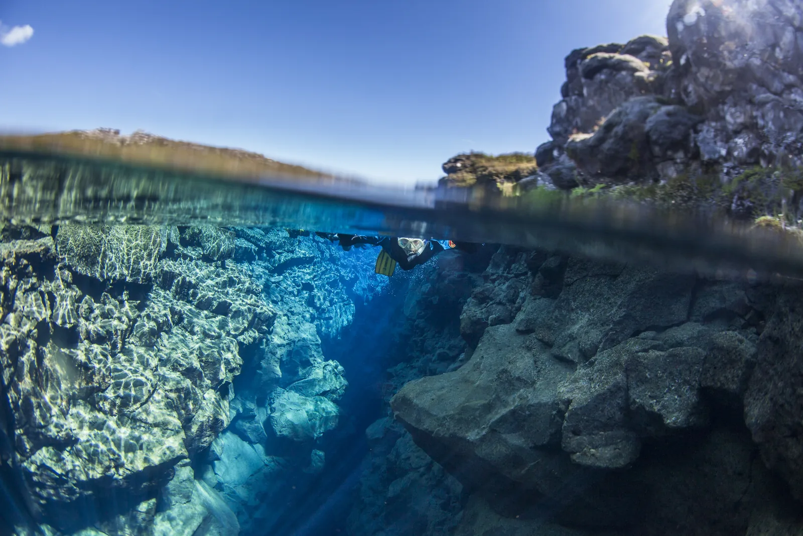 Snorkelling at Silfra